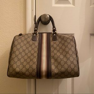 Boston GG Canvas with Stripes Gucci HandBag